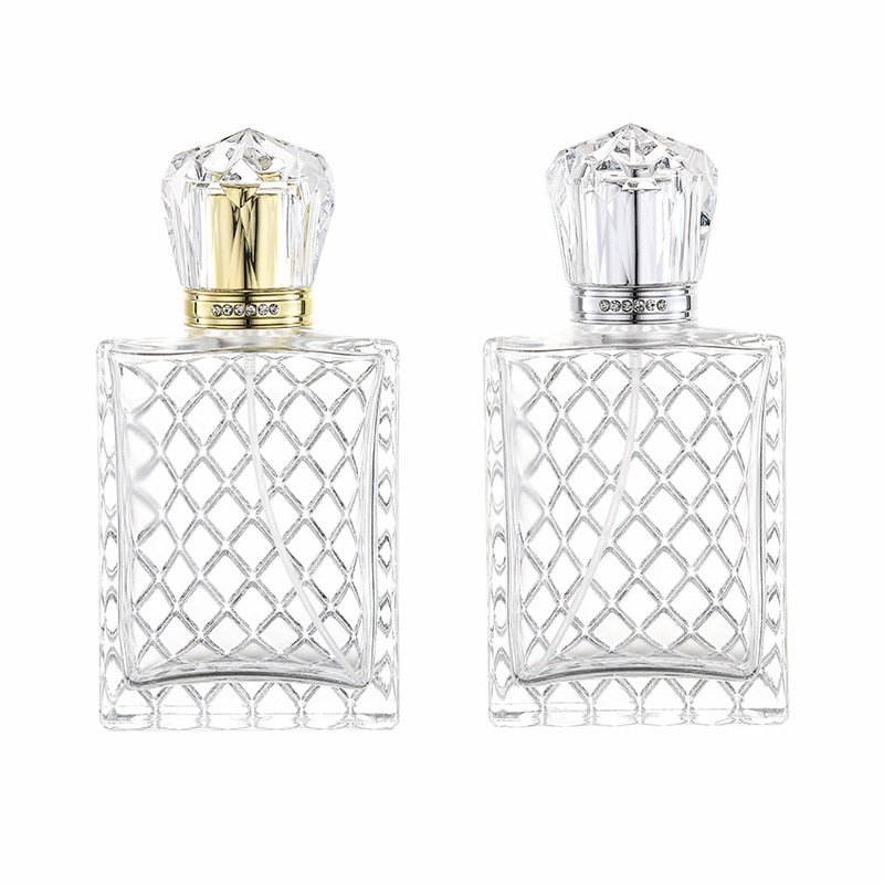 Grid Glass Perfume Bottle